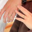 画像2: 14k gold cut out (barrel ) 5mm ring  (2)