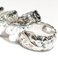 silver hawaiian ring (cut out - 10mm)