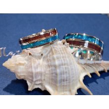 他の写真3: Koa wood & Blue opal ring