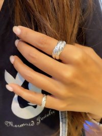 3連 silver ring