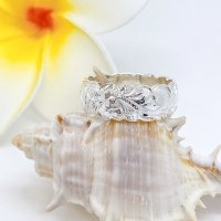 silver hawaiian ring (cut out - 8mm)