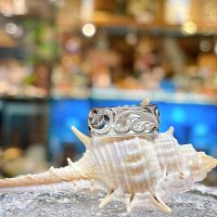 手彫り Barrel ring 8mm幅 