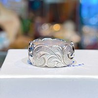 手彫り Cut out ring 10mm幅  