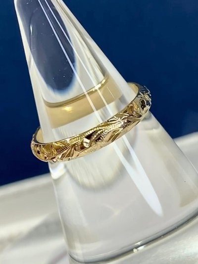 画像3: 14K gold barrel ring (3mm幅)